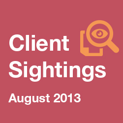 August 2013 Recent Furia Rubel Client Sightings