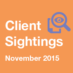 2015 October / November Furia Rubel Client Sightings