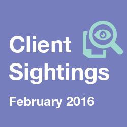 2016 February Furia Rubel Client Sightings
