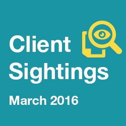2016 March Furia Rubel Client Sightings