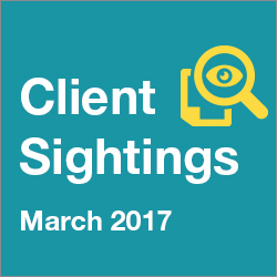 Client Sightings March 2018
