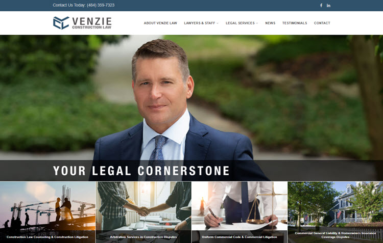 Venzie Construction Law Website Image