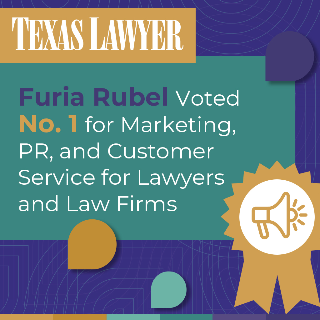 Furia Rubel Voted No. 1 for Marketing, PR, and Customer Service for Lawyers and Law Firms