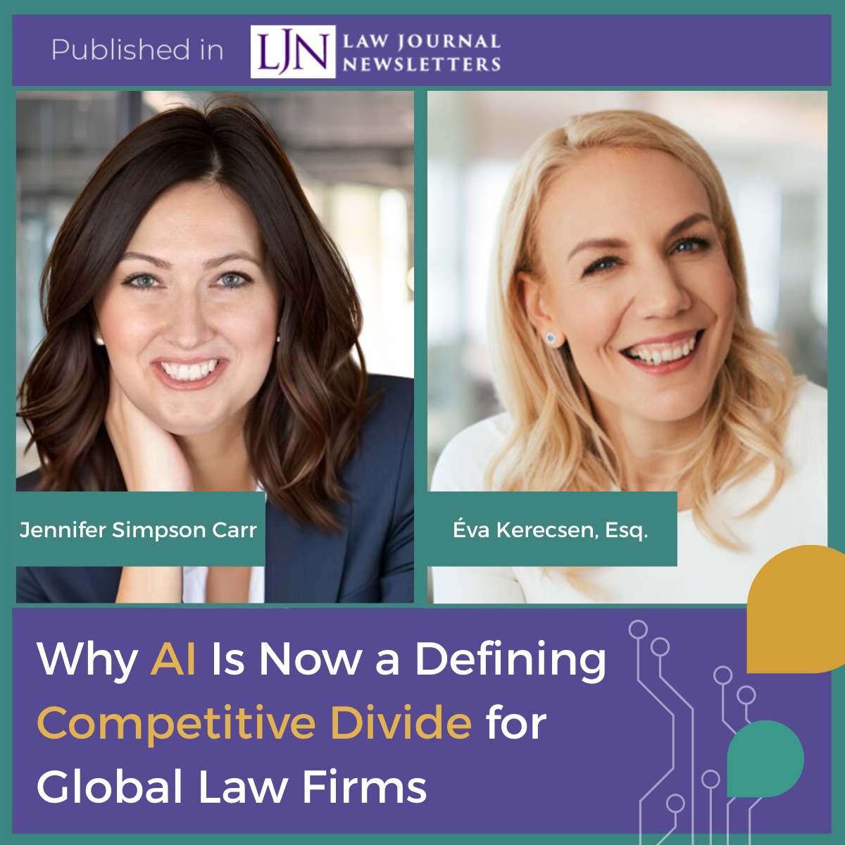 From Hours to Outcomes: Why AI Is Now a Defining Competitive Divide for Global Law Firms [Published in Law Journal Newsletters]